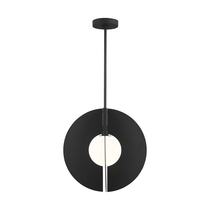 Visual Comfort Modern 700TDOBLRGB One Light Pendant, Nightshade Black