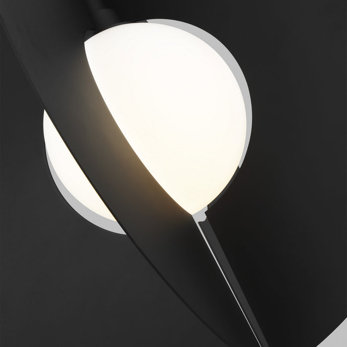 Visual Comfort Modern 700TDOBLRGB One Light Pendant, Nightshade Black