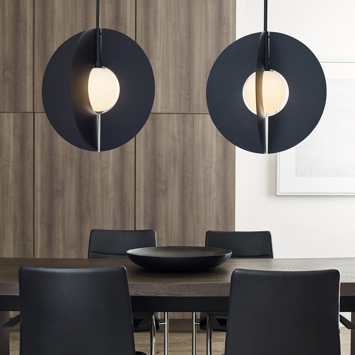 Visual Comfort Modern 700TDOBLRGB-LED930 LED Pendant, Nightshade Black