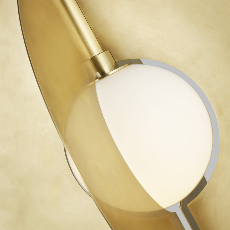 Visual Comfort Modern 700TDOBLRGNB One Light Pendant, Natural Brass