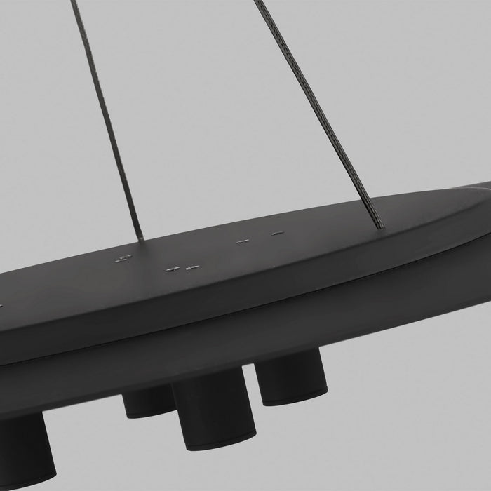 Visual Comfort Modern 700TDPNT22B-LED930 LED Pendant, Nightshade Black