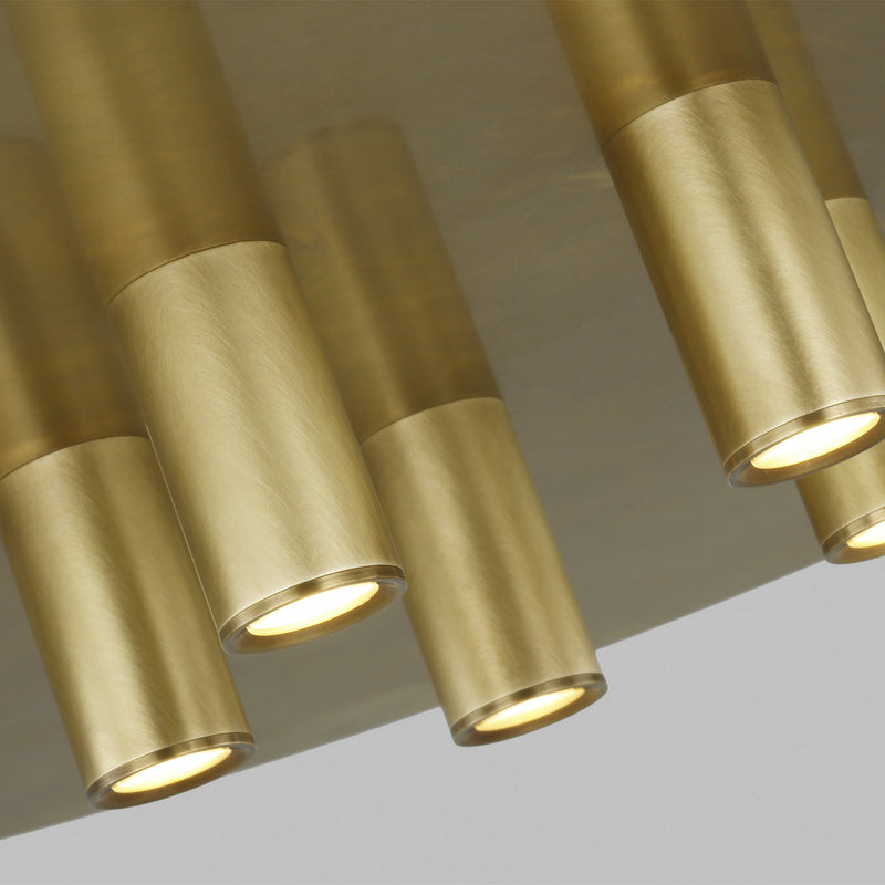 Visual Comfort Modern 700TDPNT22NB-LED930 LED Pendant, Natural Brass