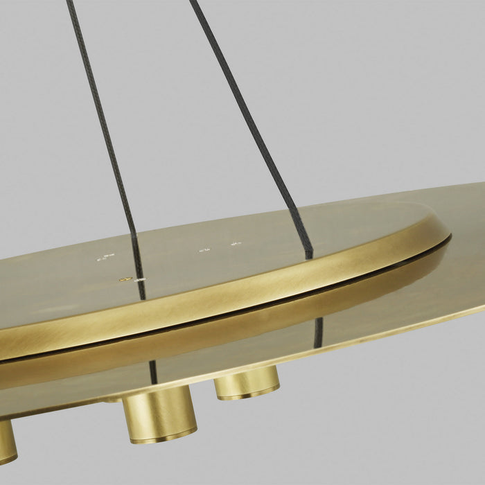 Visual Comfort Modern 700TDPNT22NB-LED930 LED Pendant, Natural Brass