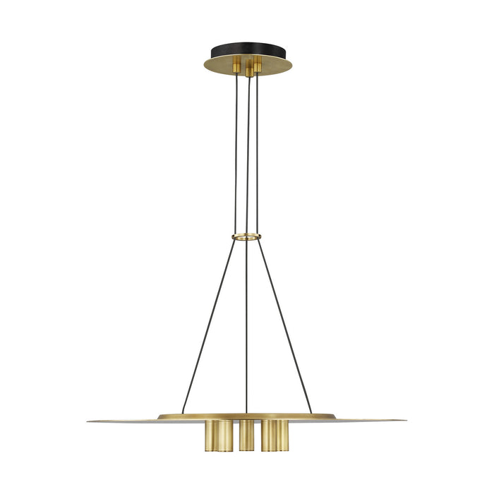 Visual Comfort Modern 700TDPNT22NB-LED930-277 LED Pendant, Natural Brass