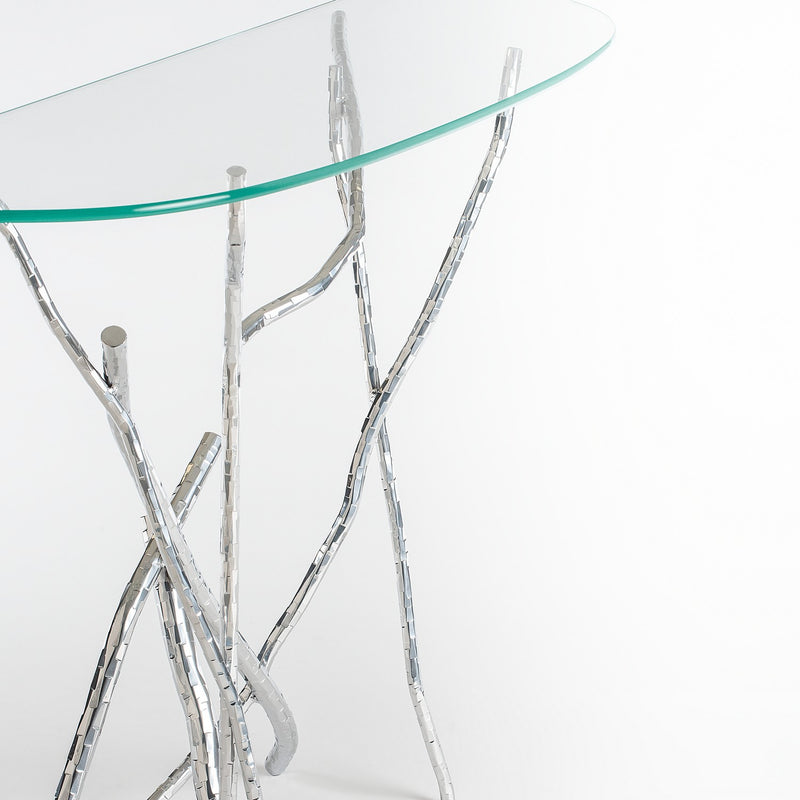 Hubbardton Forge 750112-85-VA0716 Console Table, Sterling