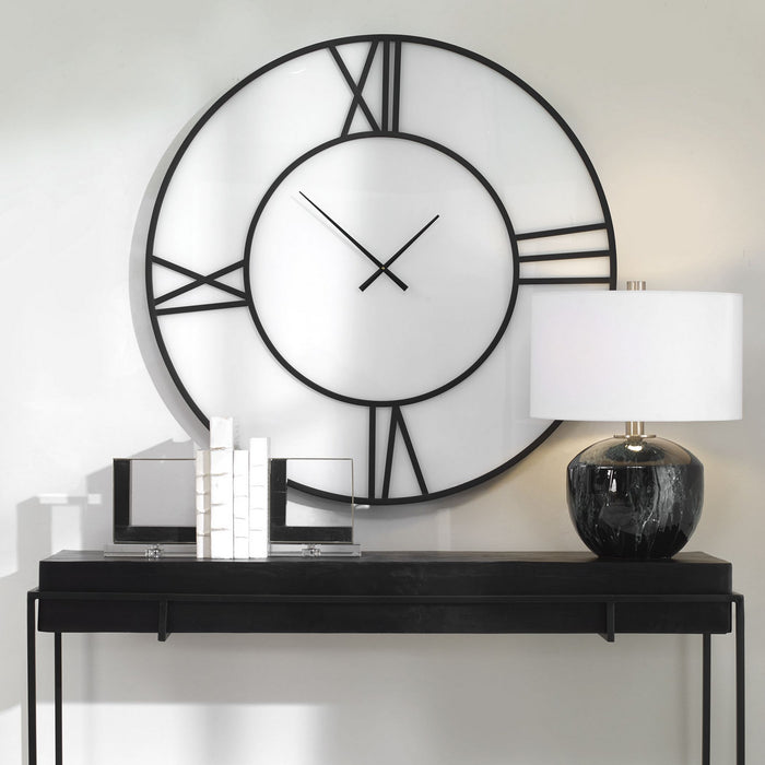 Uttermost 06461 Wall Clock, Matte Black