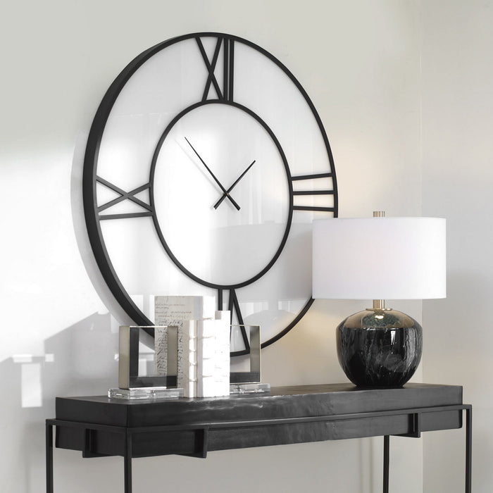 Uttermost 06461 Wall Clock, Matte Black