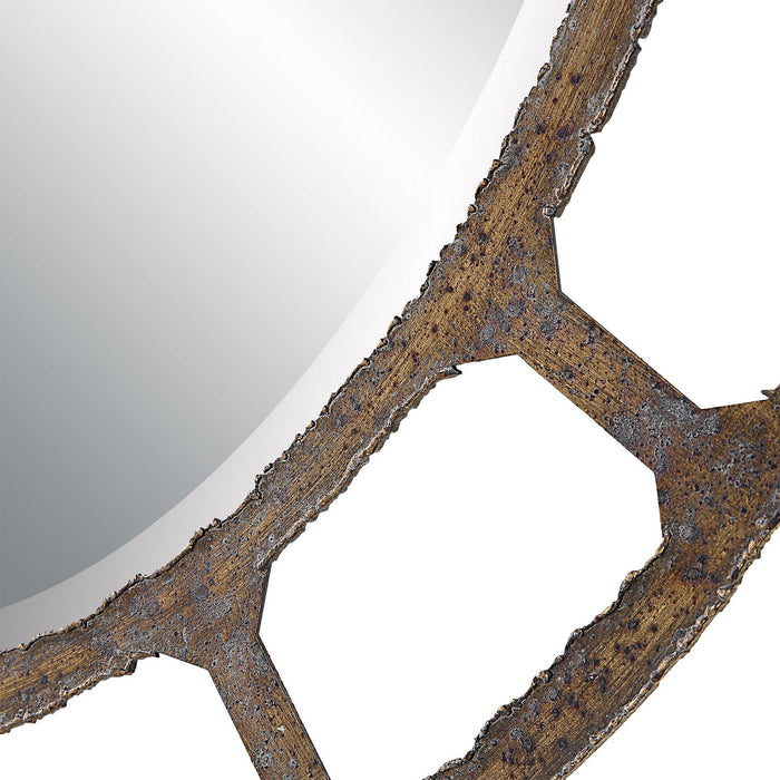 Uttermost 09759 Mirror, Aged Golden Bronze