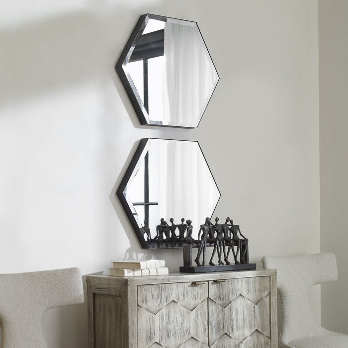 Uttermost 09762 Mirror, Matte Black