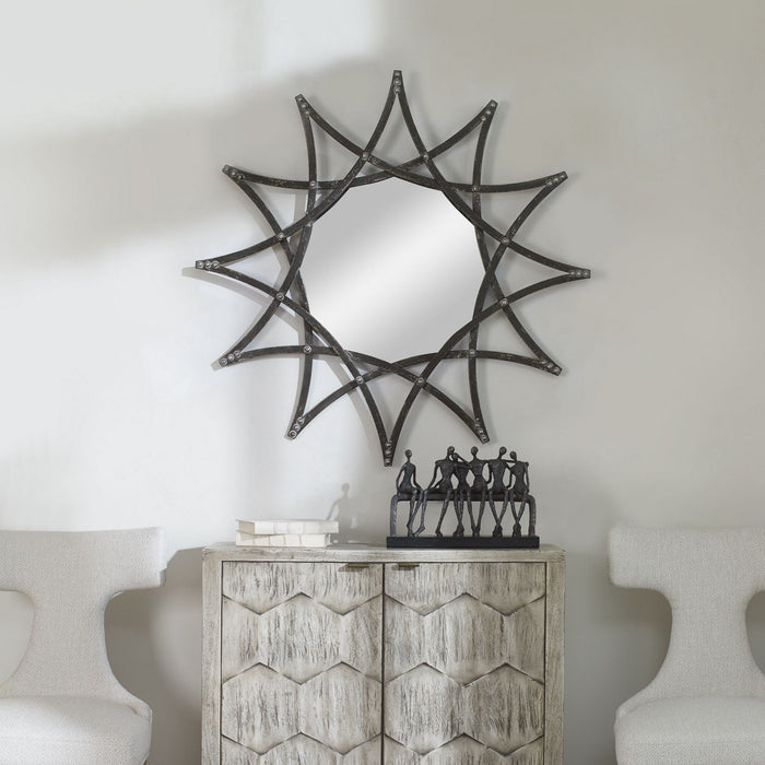 Uttermost 09766 Mirror, Aged Crackled Charcoal