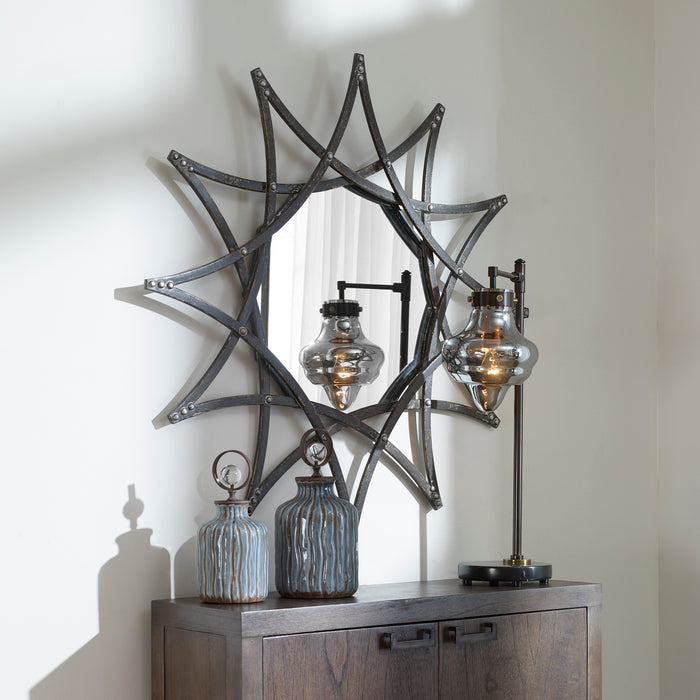 Uttermost 09766 Mirror, Aged Crackled Charcoal