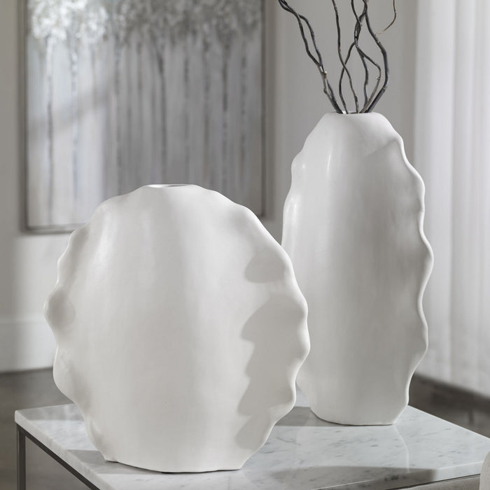 Uttermost 17963 Vases, S/2, Matte White