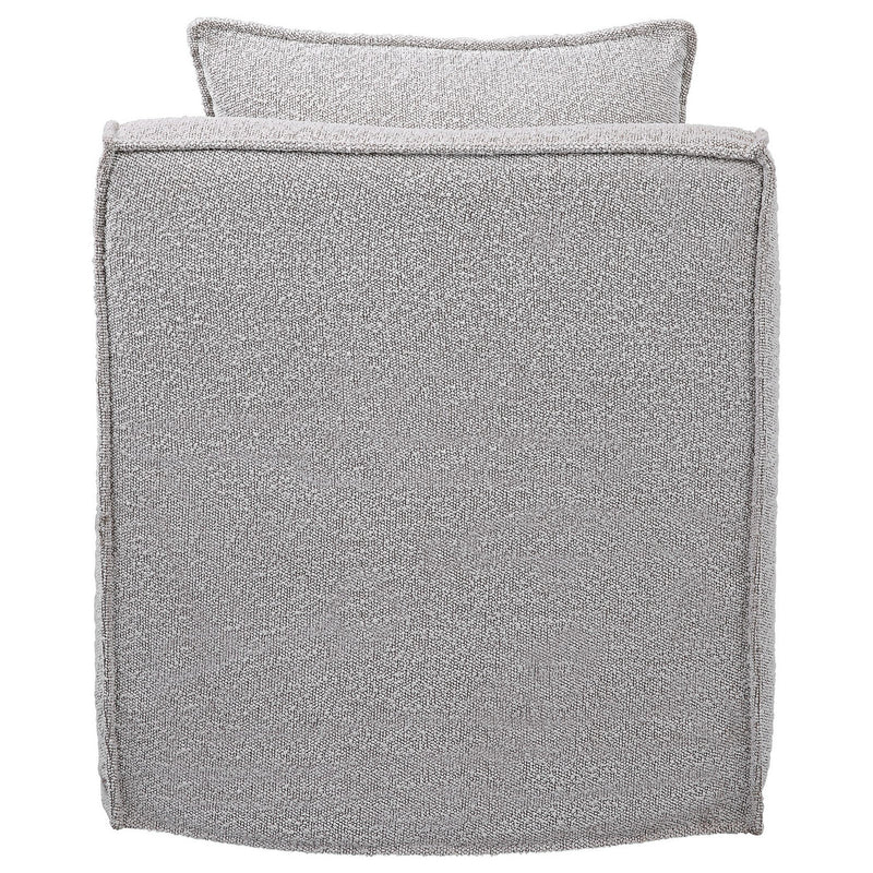 Uttermost 23658 Swivel Chair, Natural Ceruse