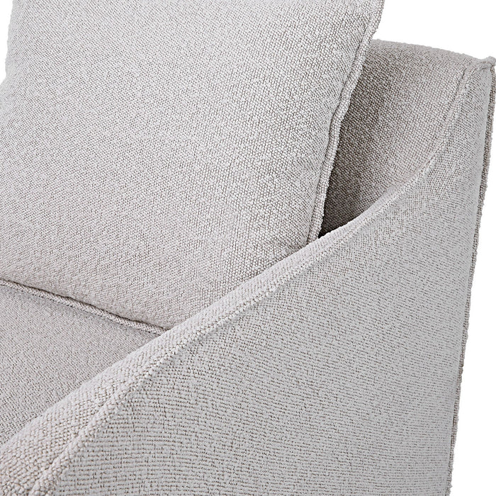 Uttermost 23658 Swivel Chair, Natural Ceruse
