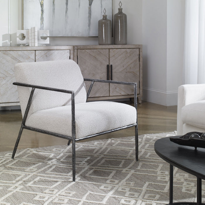 Uttermost 23660 Accent Chair, Natural Distressed Charcoal