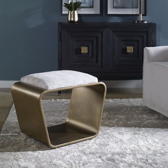 Uttermost 23673 Bench, Antique Gold