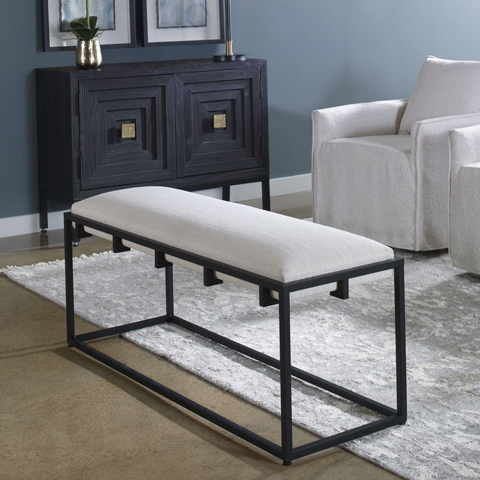 Uttermost 23674 Bench, Matte Black