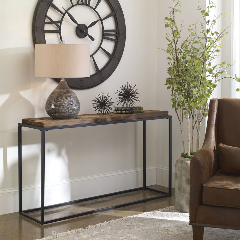Uttermost 25156 Console Table, Satin Black