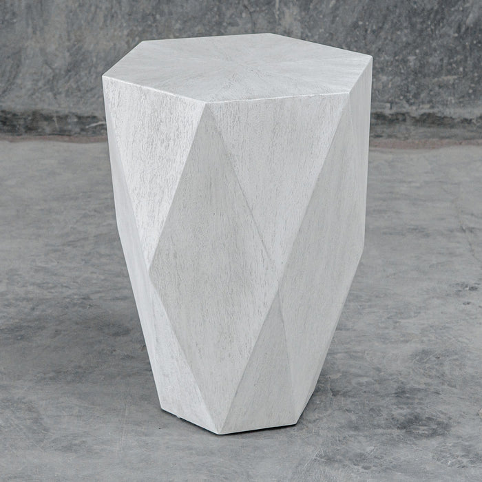 Uttermost 25164 Side Table, Fresh White Ceruse