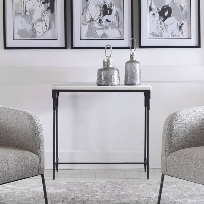 Uttermost 25165 Console Table, Satin Black