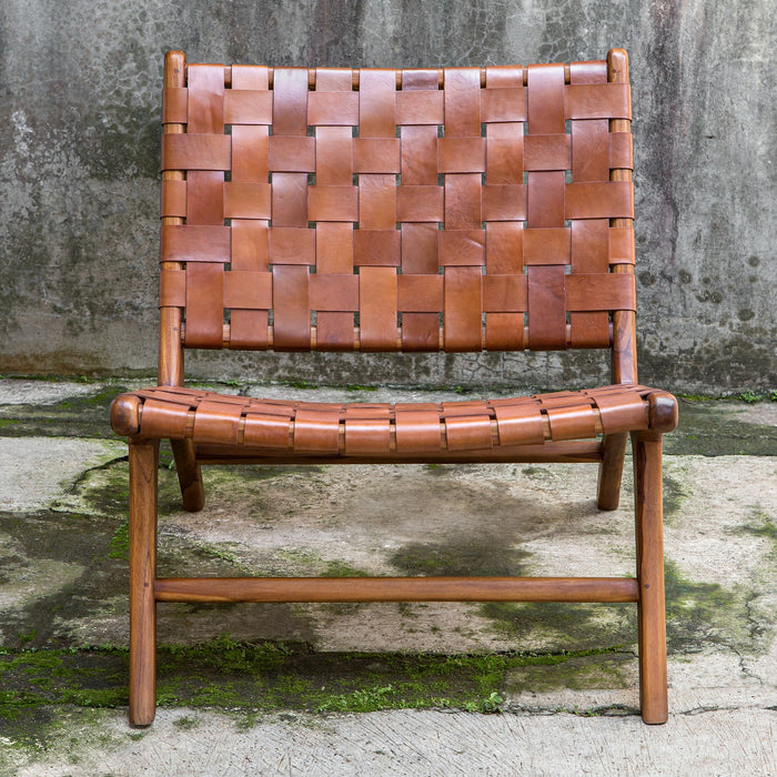 Uttermost 25484 Accent Chair, Solid Teak Wood