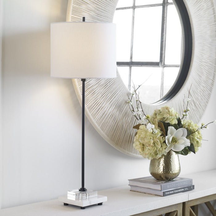 Uttermost 29992-1 One Light Buffet Lamp, Satin Black