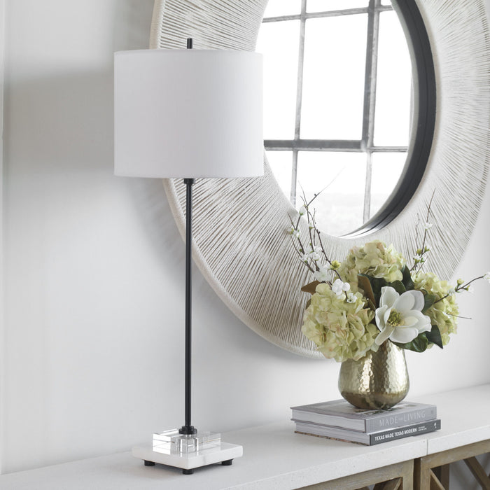 Uttermost 29992-1 One Light Buffet Lamp, Satin Black