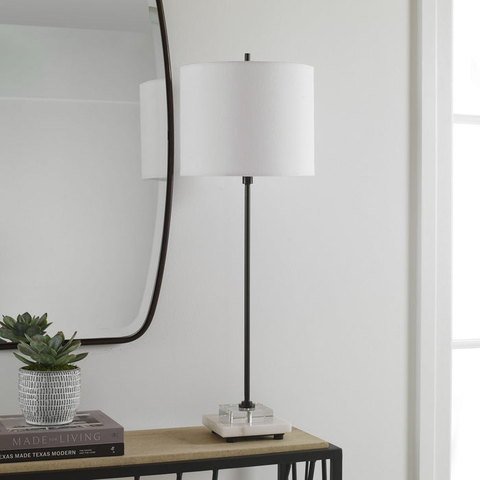 Uttermost 29992-1 One Light Buffet Lamp, Satin Black