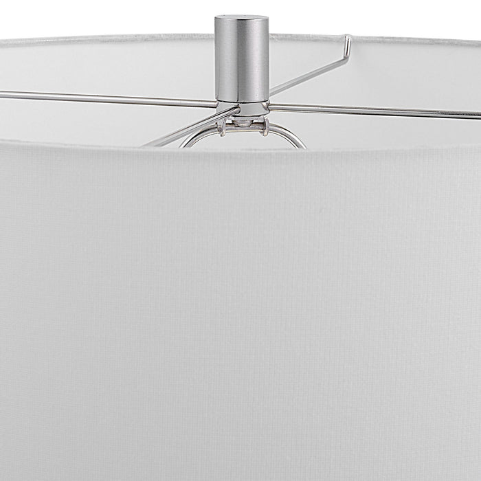 Uttermost 29995-1 One Light Table Lamp, Brushed Nickel