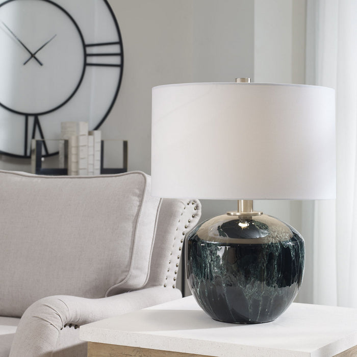 Uttermost 29995-1 One Light Table Lamp, Brushed Nickel