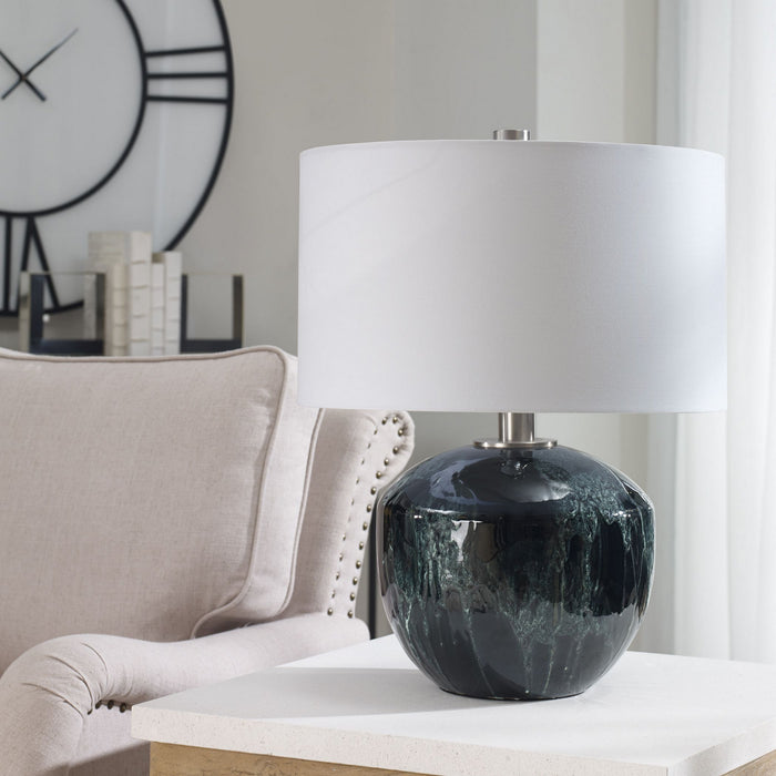 Uttermost 29995-1 One Light Table Lamp, Brushed Nickel