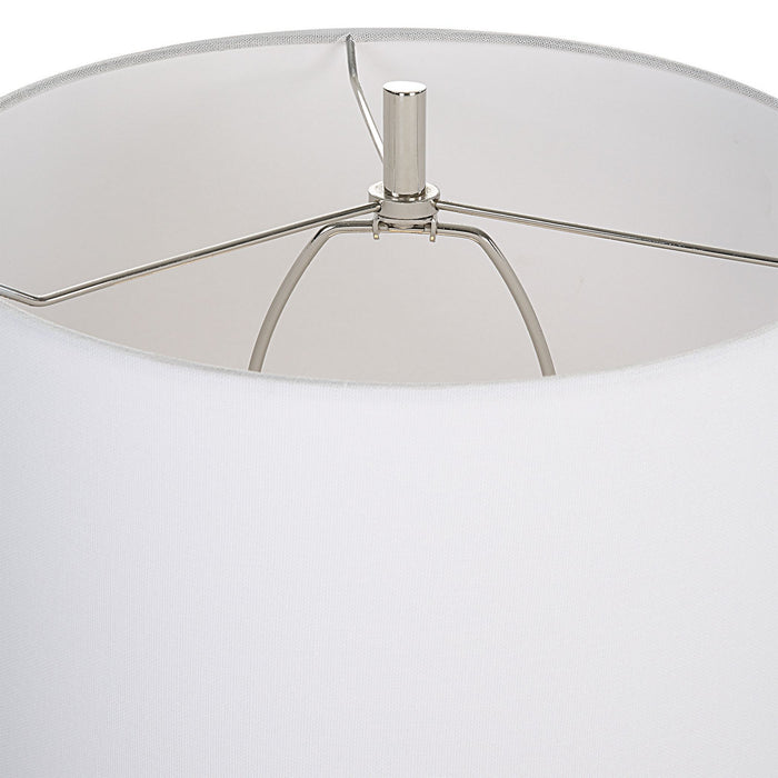Uttermost 29996-1 One Light Table Lamp, Polished Nickel