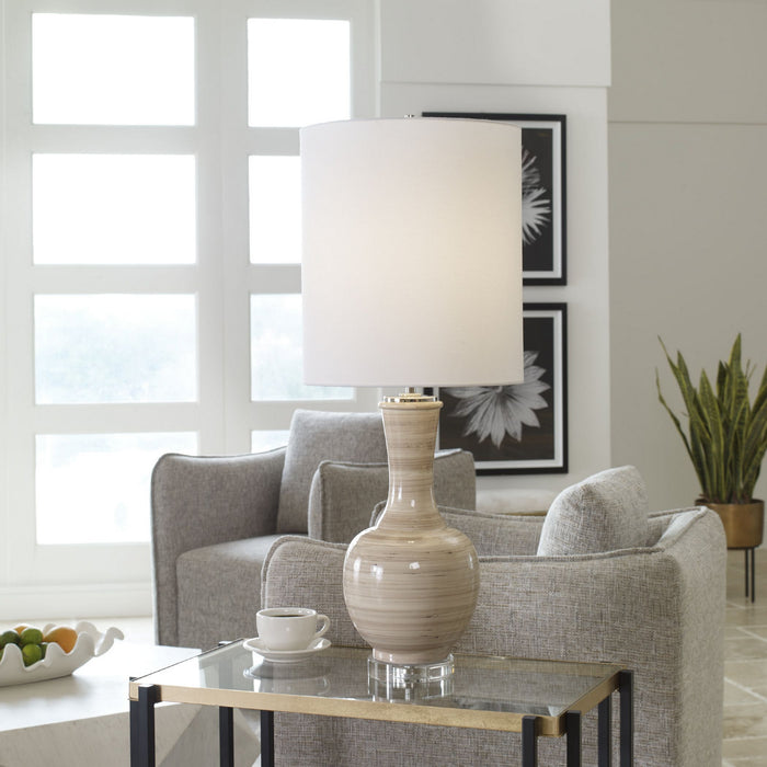 Uttermost 29996-1 One Light Table Lamp, Polished Nickel