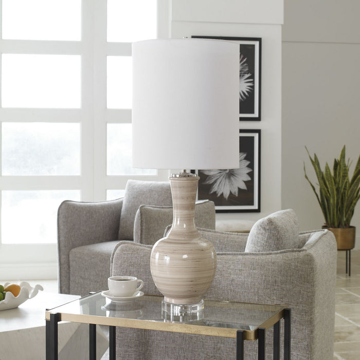 Uttermost 29996-1 One Light Table Lamp, Polished Nickel