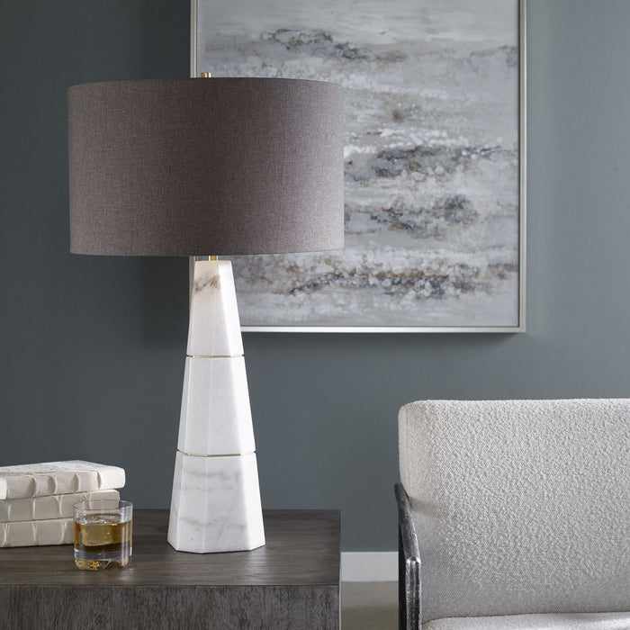 Uttermost 29997 One Light Table Lamp, Antique Brass