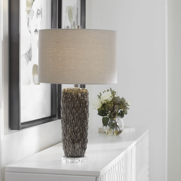 Uttermost 30003-1 One Light Table Lamp, Polished Nickel