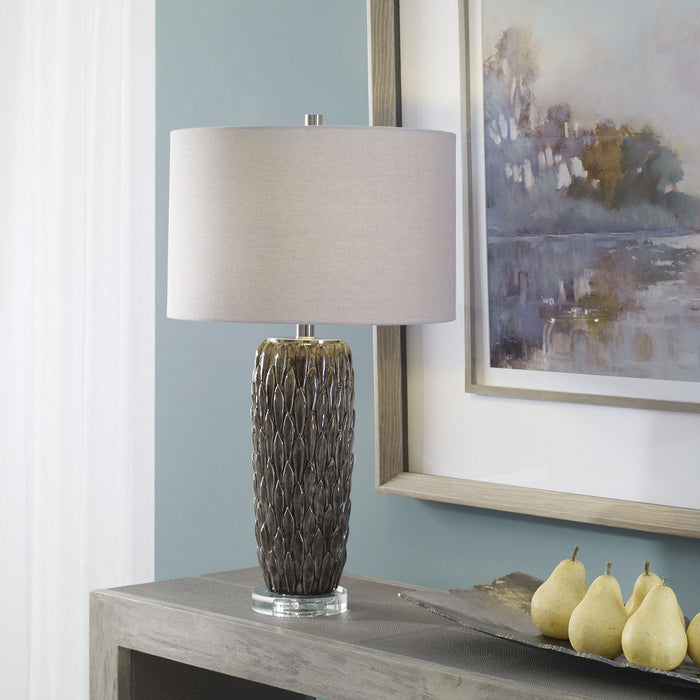 Uttermost 30003-1 One Light Table Lamp, Polished Nickel