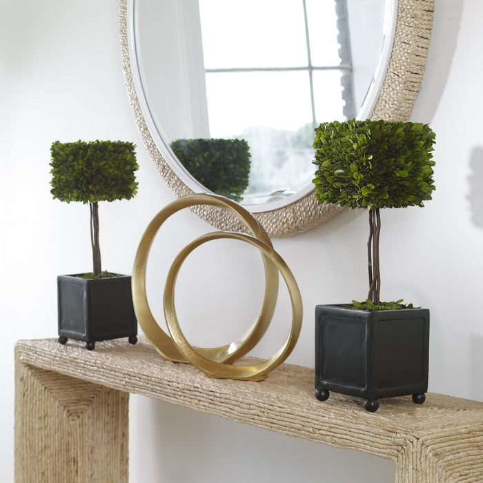 Uttermost 60187 Topiaries, S/2, Satin Black