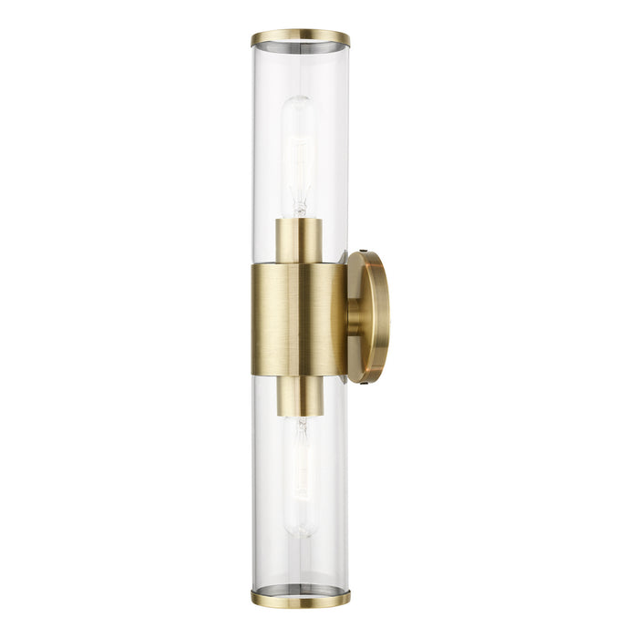 Livex Lighting 17282-01 Two Light Vanity, Antique Brass