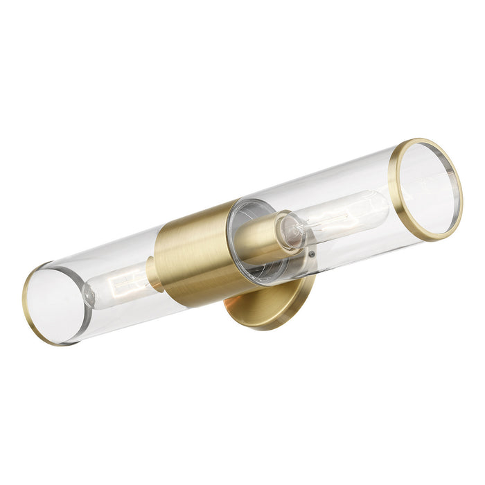 Livex Lighting 17282-01 Two Light Vanity, Antique Brass