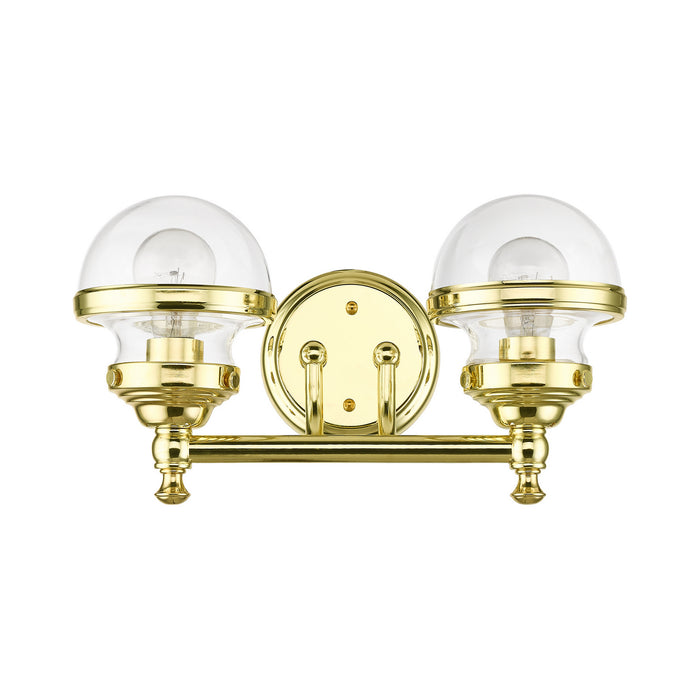 Livex Lighting 17412-02 Two Light Vanity, Polished Brass