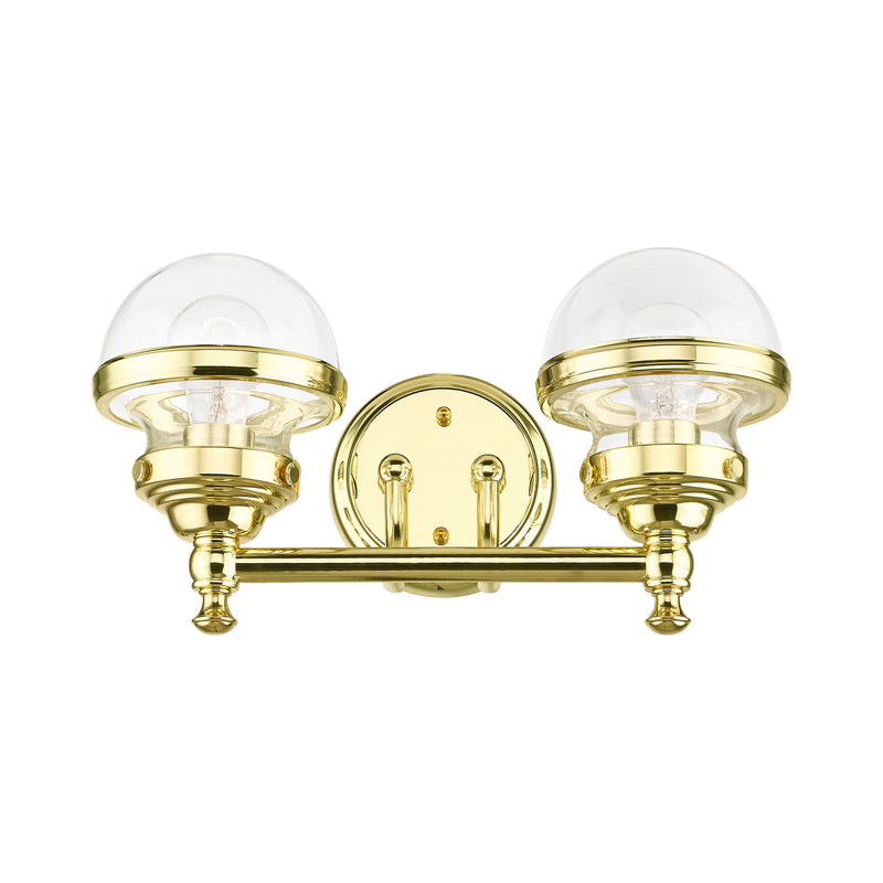 Livex Lighting 17412-02 Two Light Vanity, Polished Brass