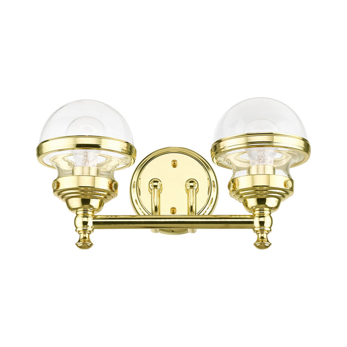 Livex Lighting 17412-02 Two Light Vanity, Polished Brass