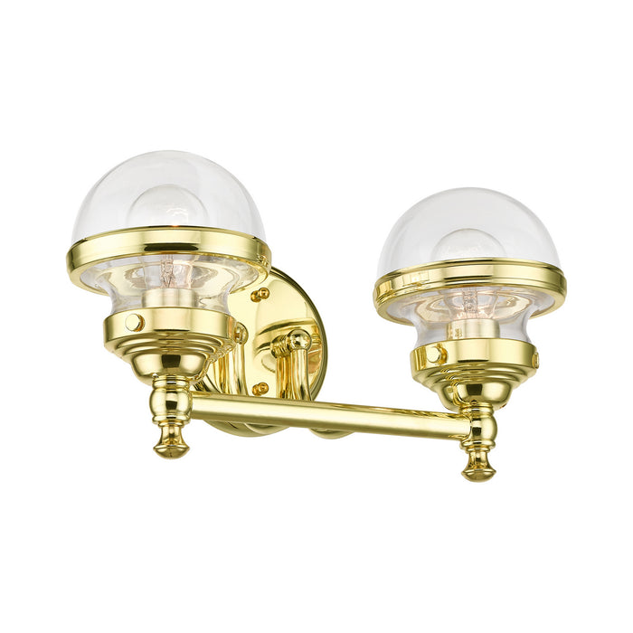 Livex Lighting 17412-02 Two Light Vanity, Polished Brass