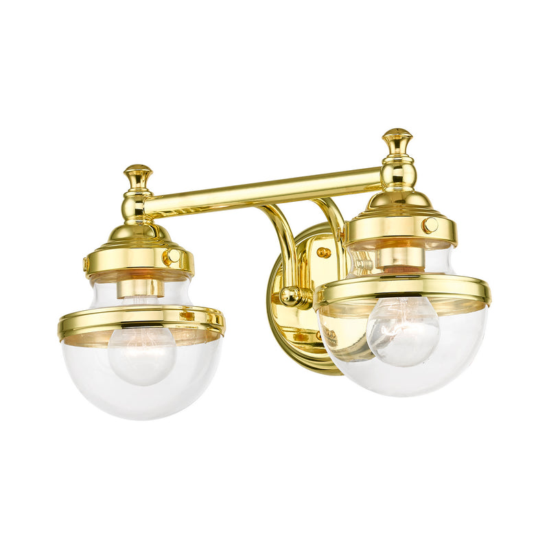 Livex Lighting 17412-02 Two Light Vanity, Polished Brass
