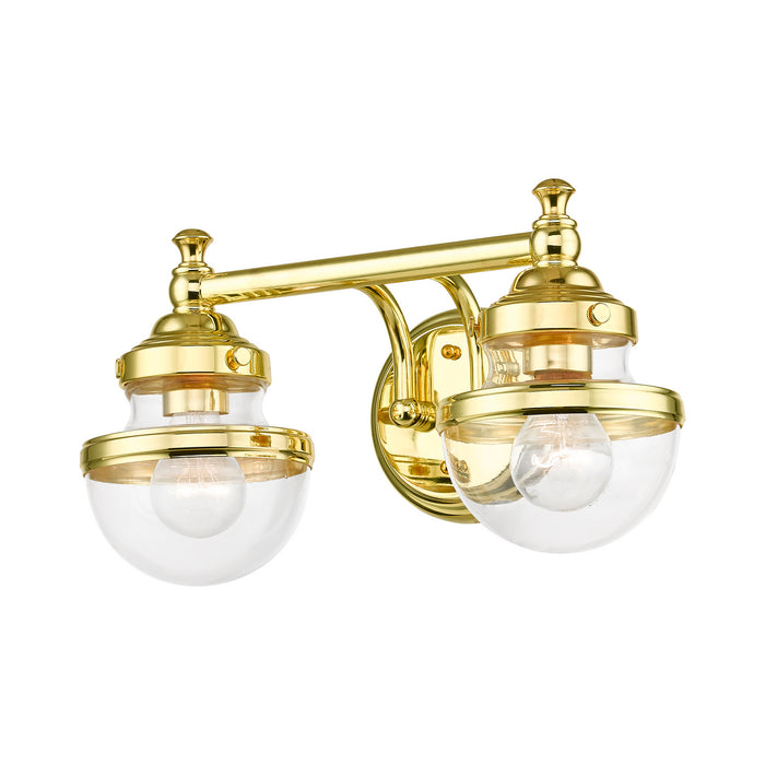 Livex Lighting 17412-02 Two Light Vanity, Polished Brass