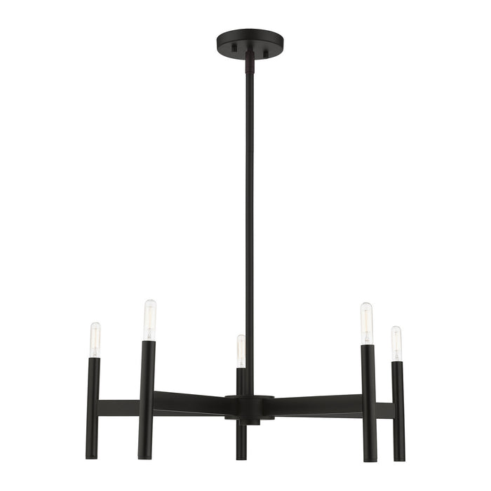 Livex Lighting 51175-04 Five Light Chandelier, Black