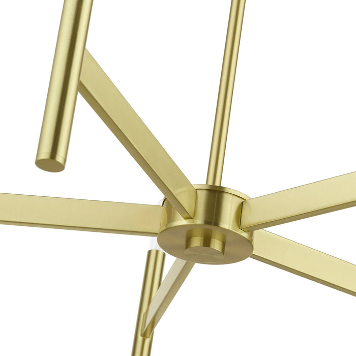 Livex Lighting 51175-12 Five Light Chandelier, Satin Brass