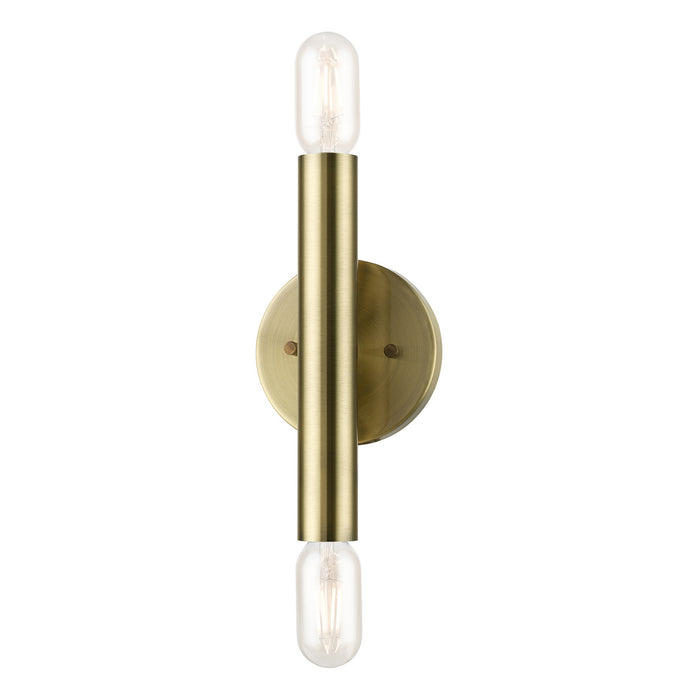 Livex Lighting 51132-01 Two Light Wall Sconce, Antique Brass