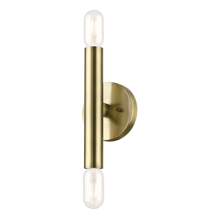 Livex Lighting 51132-01 Two Light Wall Sconce, Antique Brass
